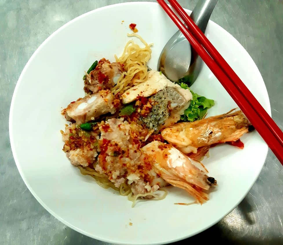 บะหมี่เกี๊ยวปู แปะชุ้น