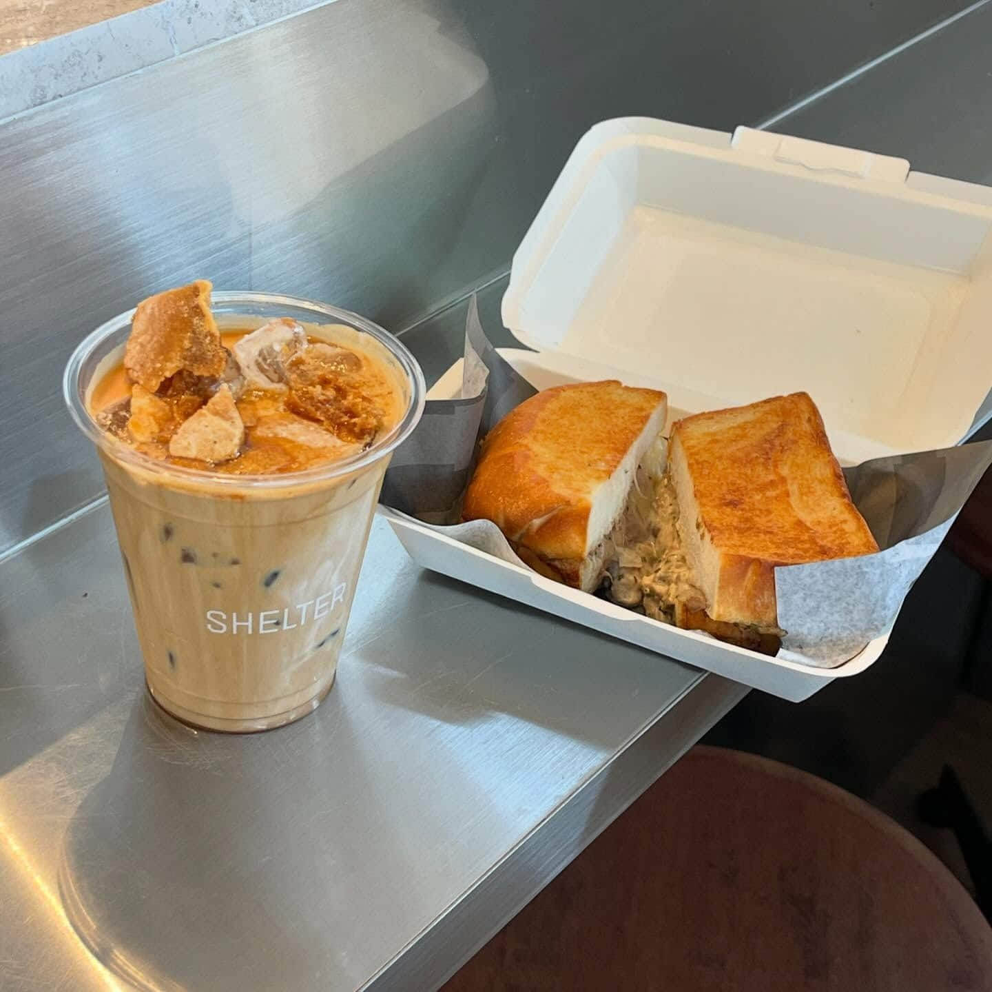 Shelter coffee stand
