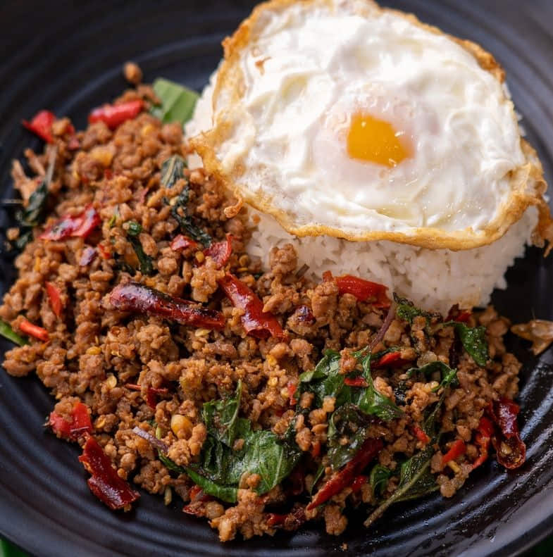 กะเพราขุนช้าง สวนพลู
