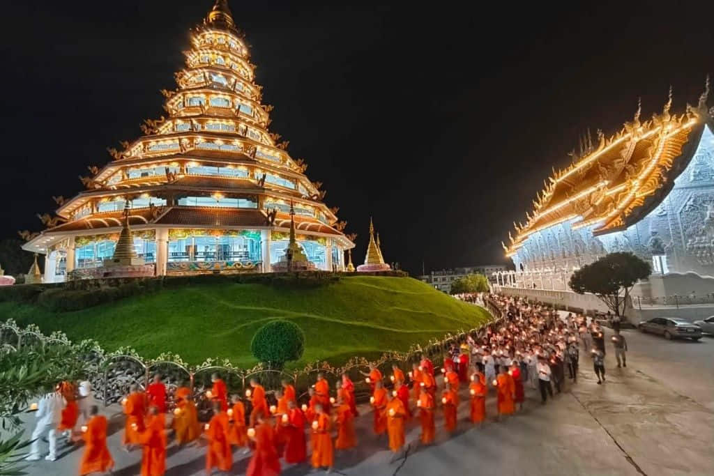 พบโชคธรรมเจดีย์เก้าชั้นวัดห้วยปลากั้ง เที่ยวเชียงรายชมวิวเมือง