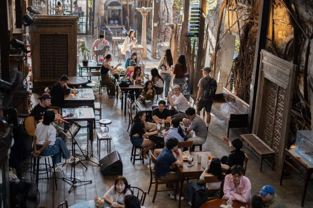 คาเฟ่ทรงวาด Hong Sieng Kong (ฮงเซียงกง) สถาปัตยกรรมจีนโปรตุเกสอันโดดเด่น