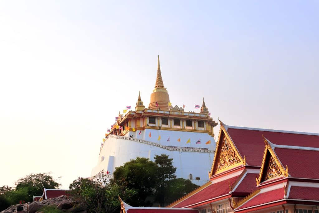 ลานชมวิวบนภูเขาทอง วัดสระเกศ กรุงเทพที่เที่ยวชมเมืองเก่า