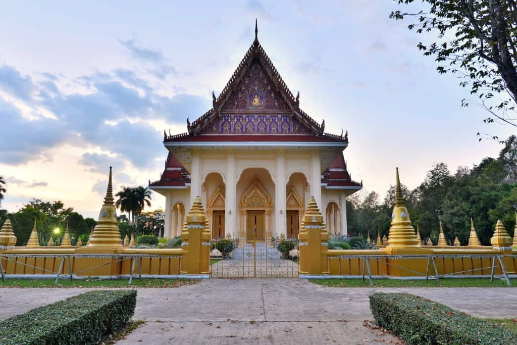 พระอุโบสถวัดสารนารถธรรมาราม ที่เที่ยวระยองอำเภอแกลง