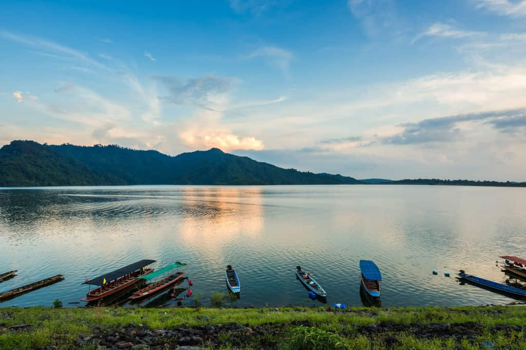 การพายคายักในอ่างเก็บน้ำเหนือเขื่อนขุนด่านปราการชล