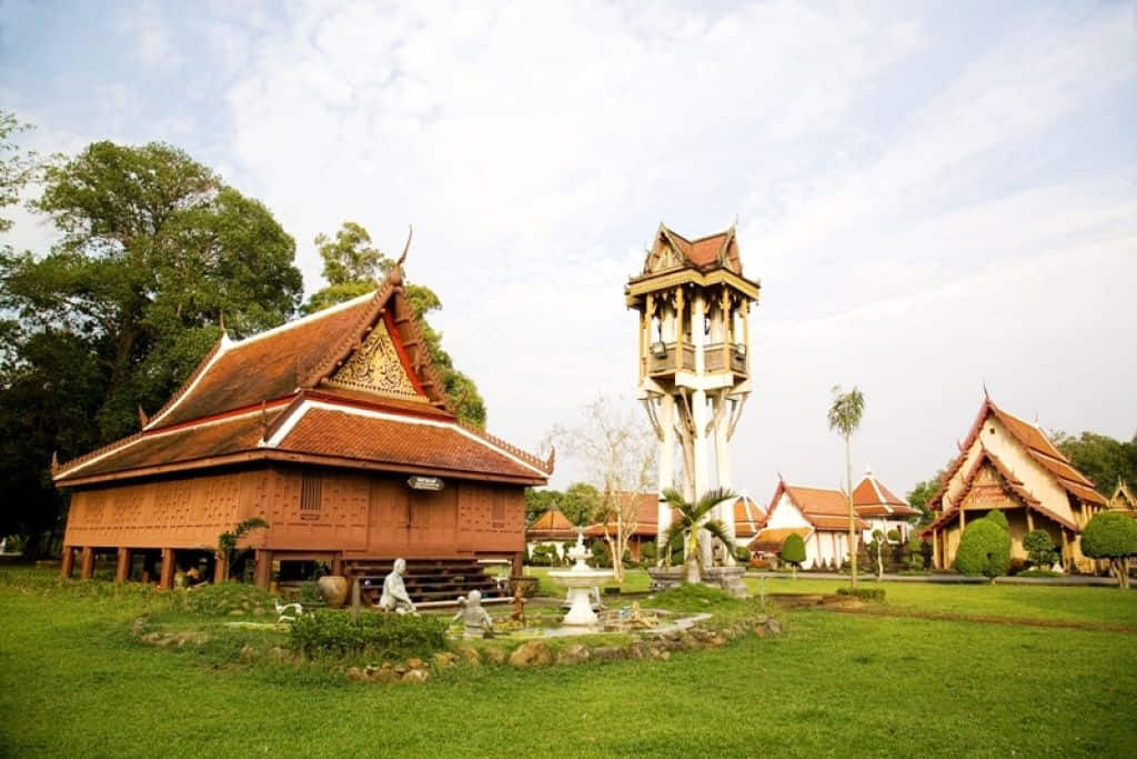 วิหารและเจดีย์เก่าแก่ที่วัดบุปผาราม จังหวัดตราด