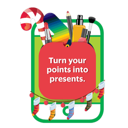 Turn your points into presents.