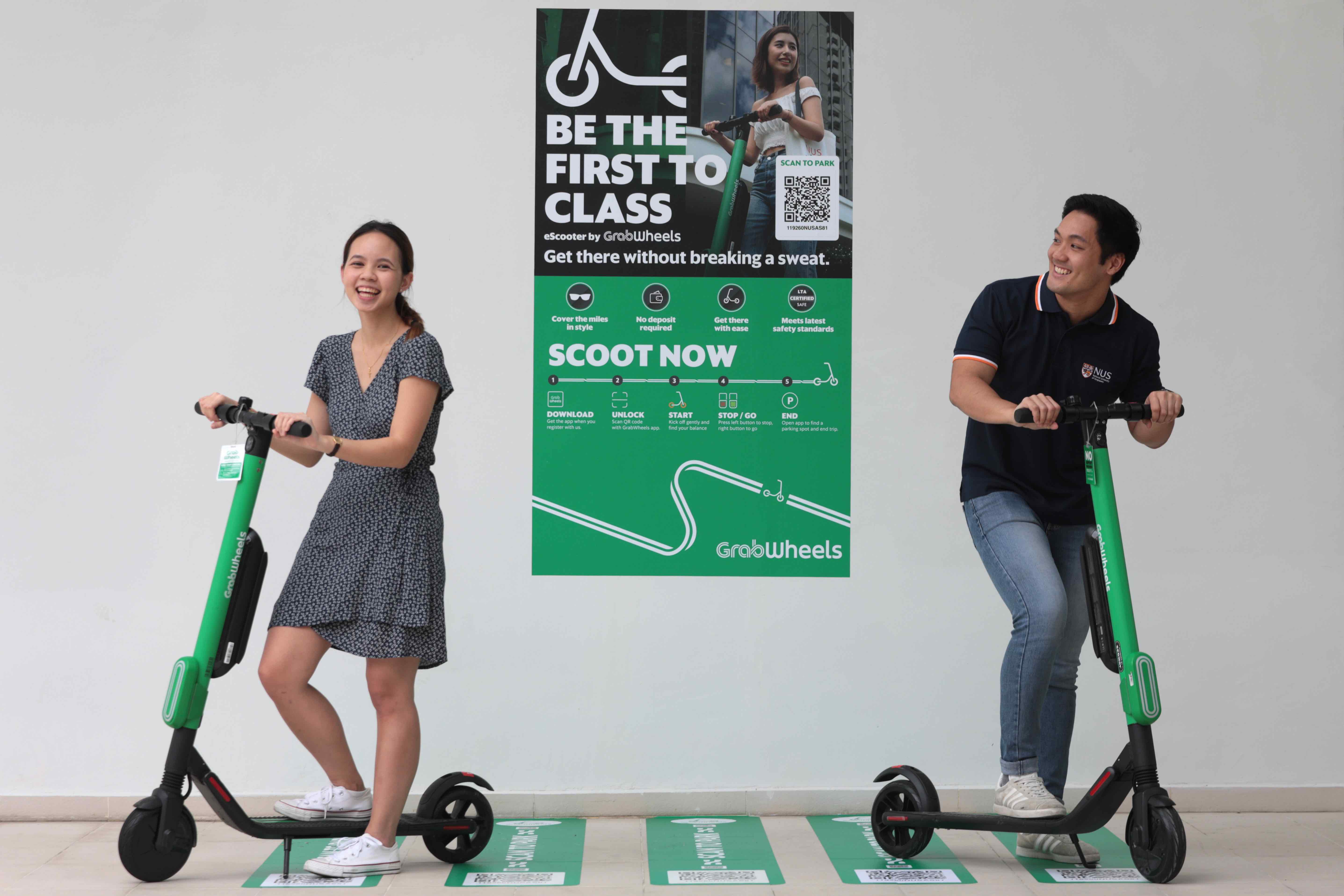 ingeniørarbejde Udstyr logik Grab partners NUS to pilot new electric scooter sharing service on campus |  Grab SG