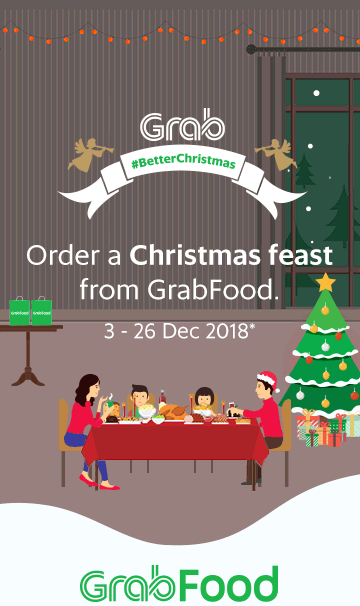 Order a Christmas feast from GrabFood 3 - 26 Dec 2018*