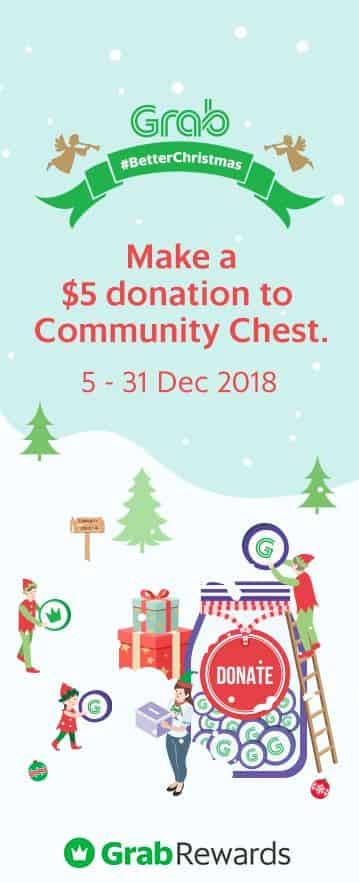 Make a $5 donation to Community Chest. 5 - 31 Dec 2018*