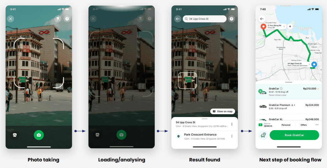 Upload a photo to find the right address on Grab