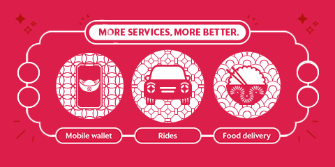 MORE SERVICES, MORE BETTER. Mobile wallet .  Rides . Fodd delivery