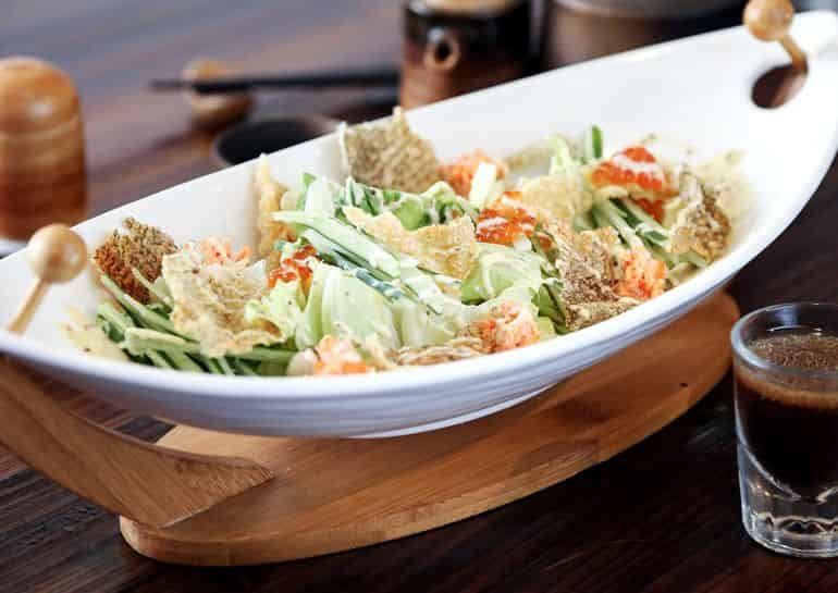 Japanese restaurants in KL: Shake Kawa salad at Hana Japanese Dining