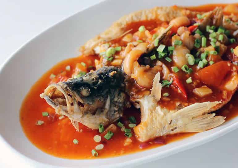 Best Thai restaurants in KL: Deep-fried seabass with sweet and sour lychee sauce at My Elephant