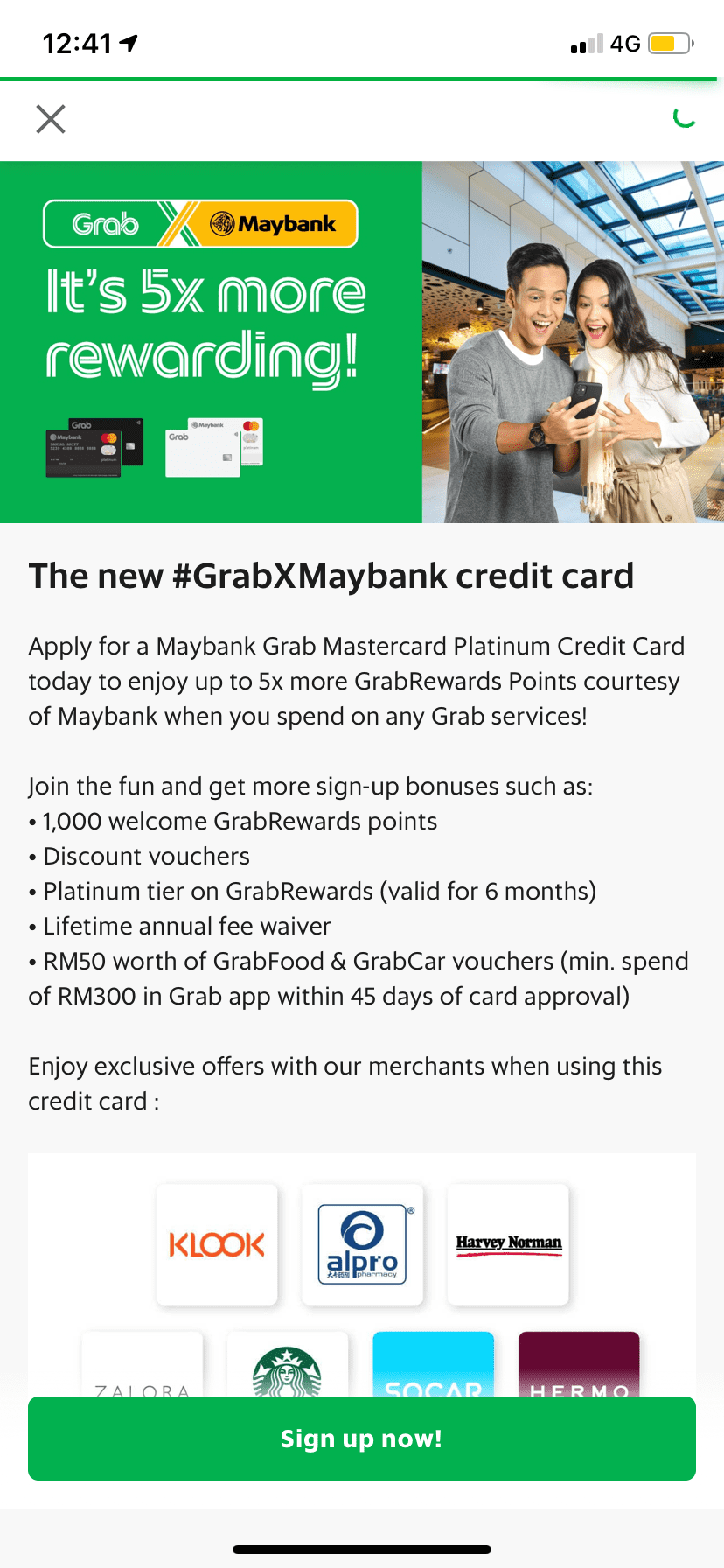 Maybank Grab Mastercard Platinum Credit Card Grab My