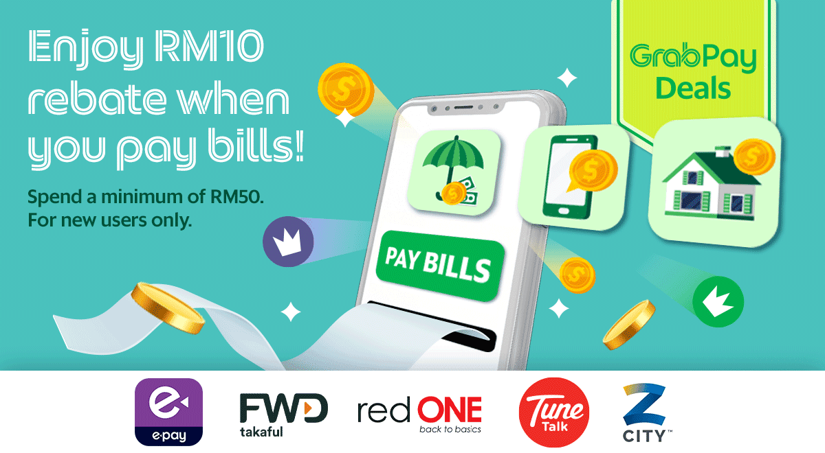 Get A RM10 Rebate When You Pay Bills Grab MY