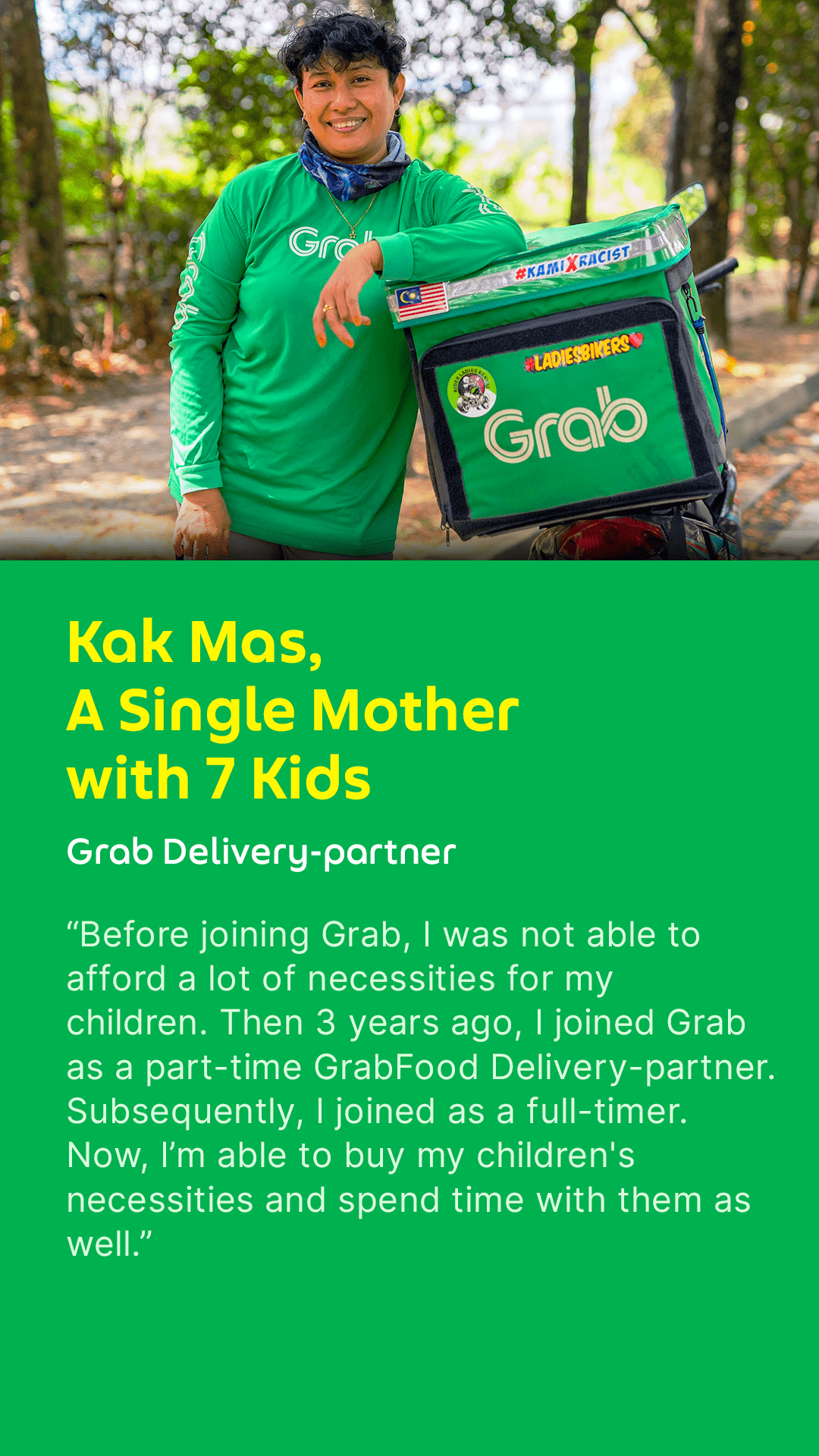 GrabAccess Partner Stories - Kak Mas EN Mobile