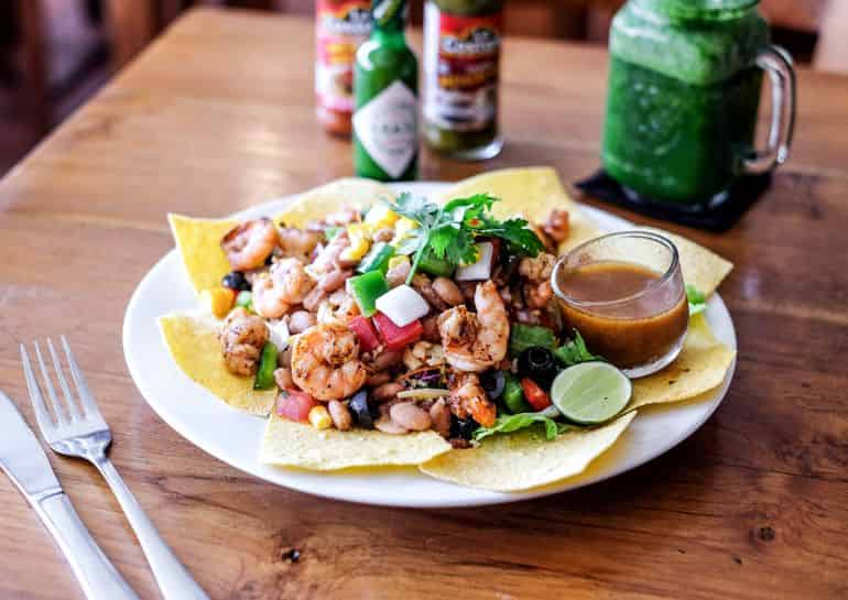 Best restaurants in Seminyak Bali: Fiesta Shrimp Salad at Taco Casa