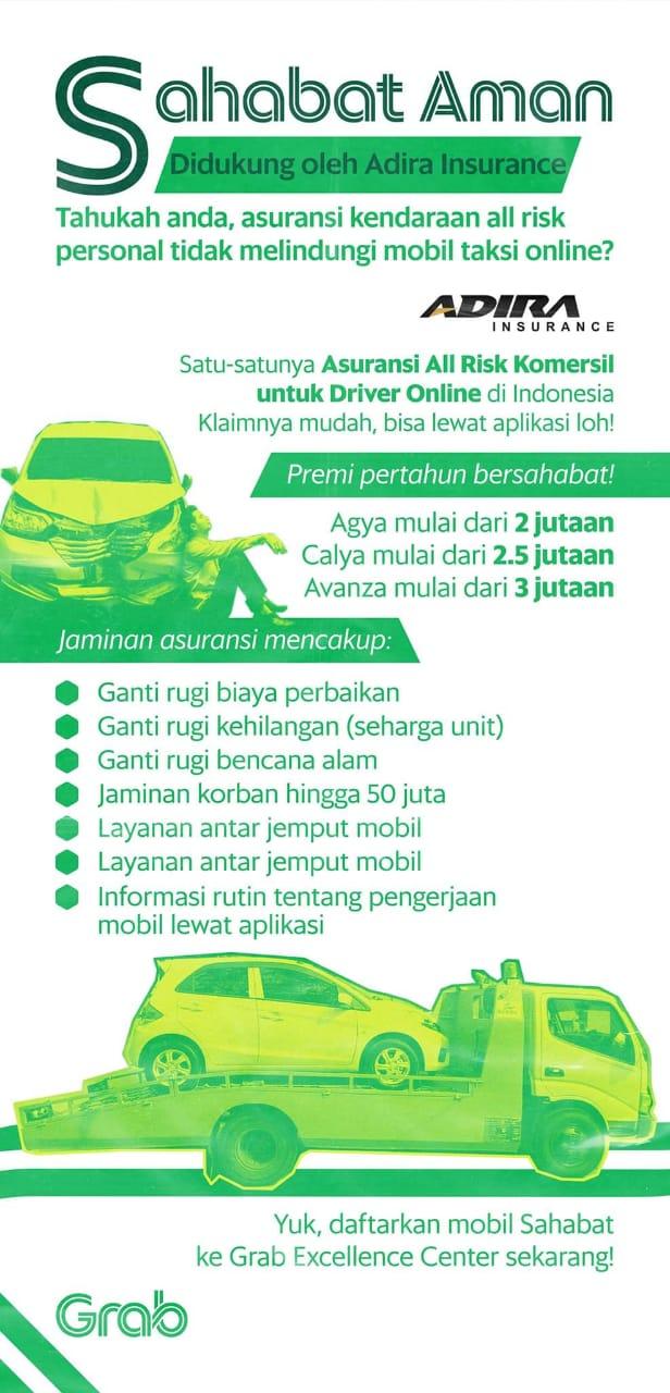 Grabcar Jabodetabek Asuransi Kendaraan Dari Adira Insurance Grab Id