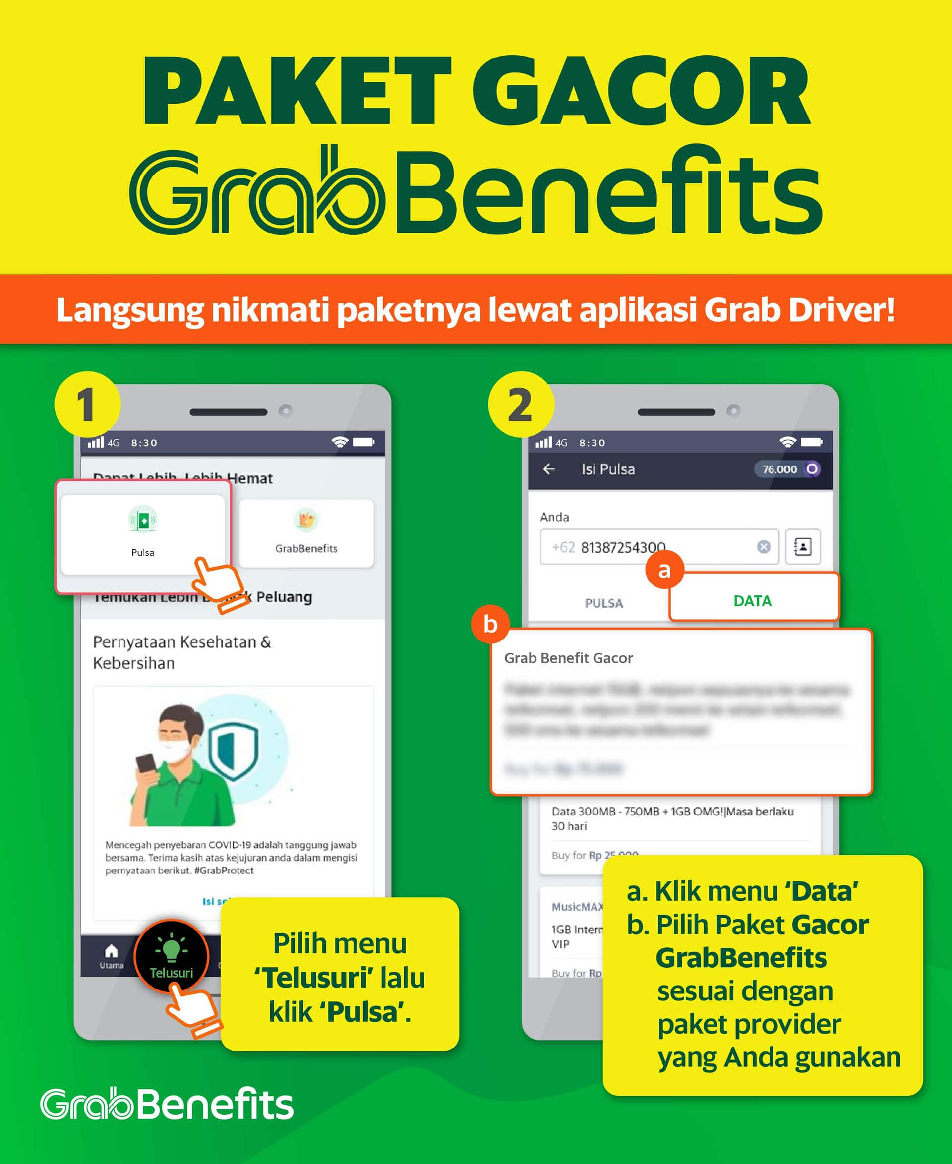 Grab Indonesia Harga Khusus Beli Paket Gacor Untuk Mitra Lebih Hemat Dan Banyak Kuotanya Grab Id