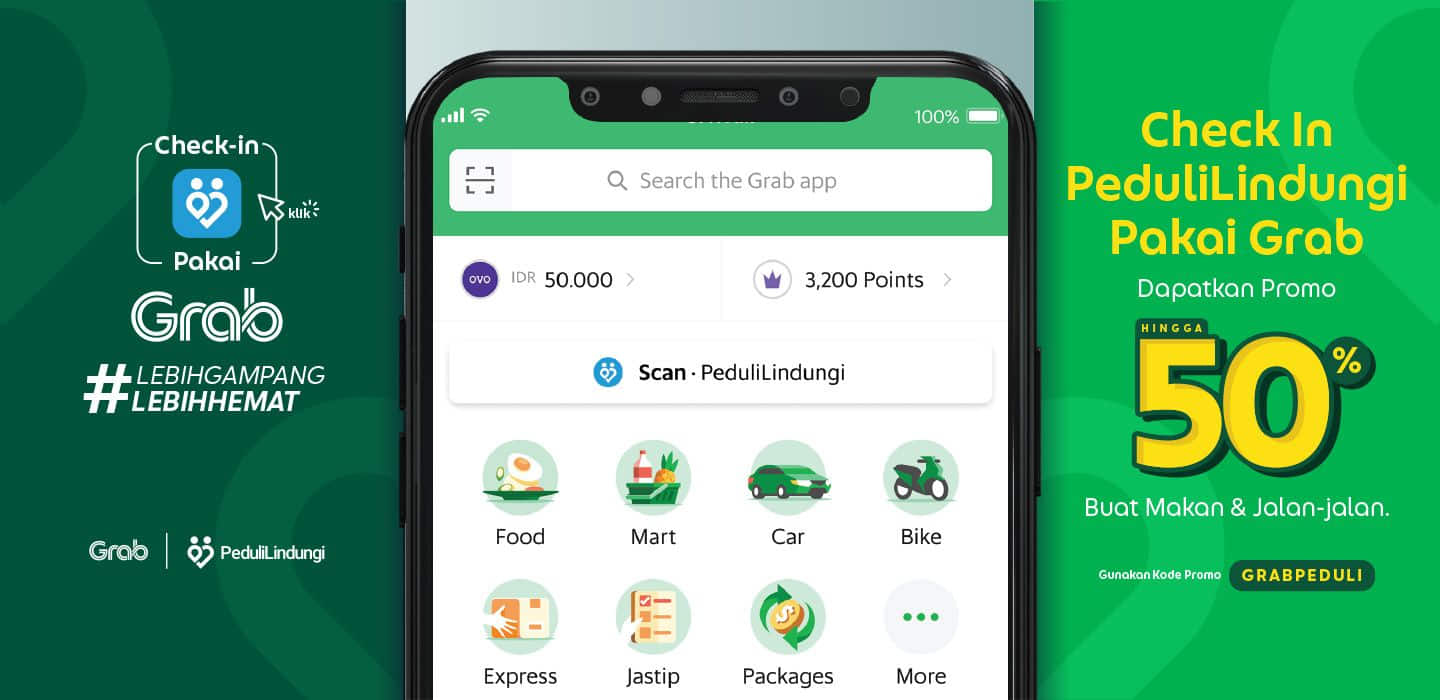 Sekarang, PeduliLindungi bisa diakses dari aplikasi Grab 🎉 | Grab ID