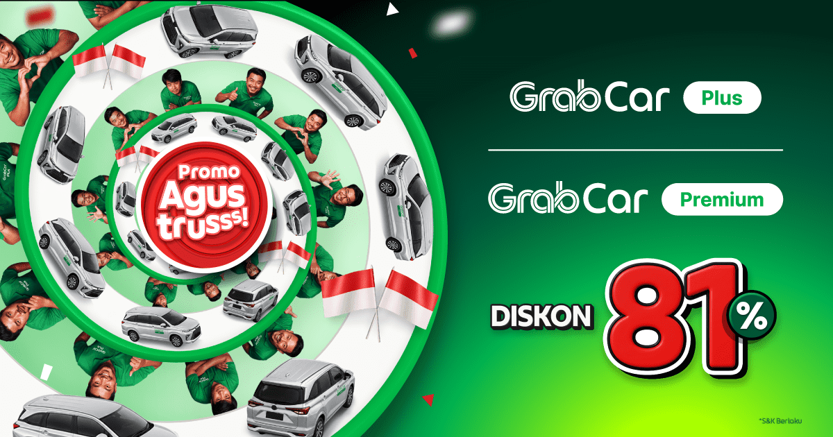 Grab Indonesia GRABCARTERUS — 81% Off GrabCar Plus and Premium